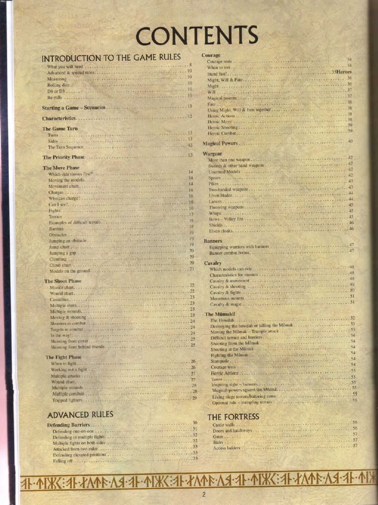 lotr strategy battle game rulebook